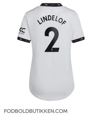 Manchester United Victor Lindelof #2 Udebanetrøje Dame 2022-23 Kortærmet